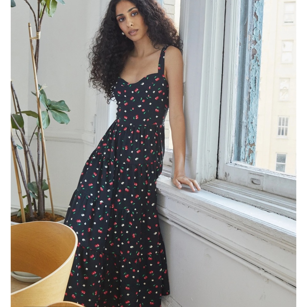 O.P.T. Bustier Dress with Cherry Print